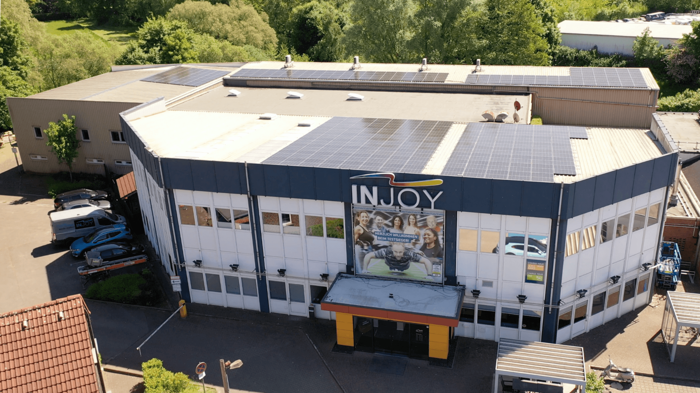 Außenansicht vom INJOY Fitnessstudio Dorsten.