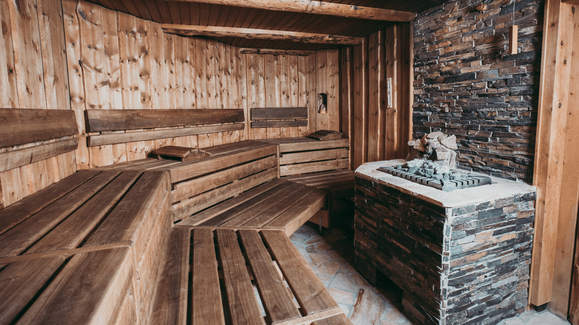 Die Sauna des INJOY Fitnessstudios in Syrau.